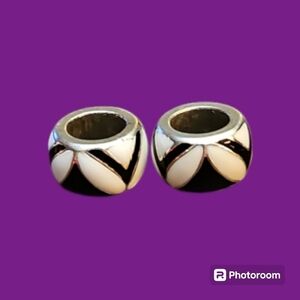 BRIGHTON Two Monochrome Spacer Bead European Charms